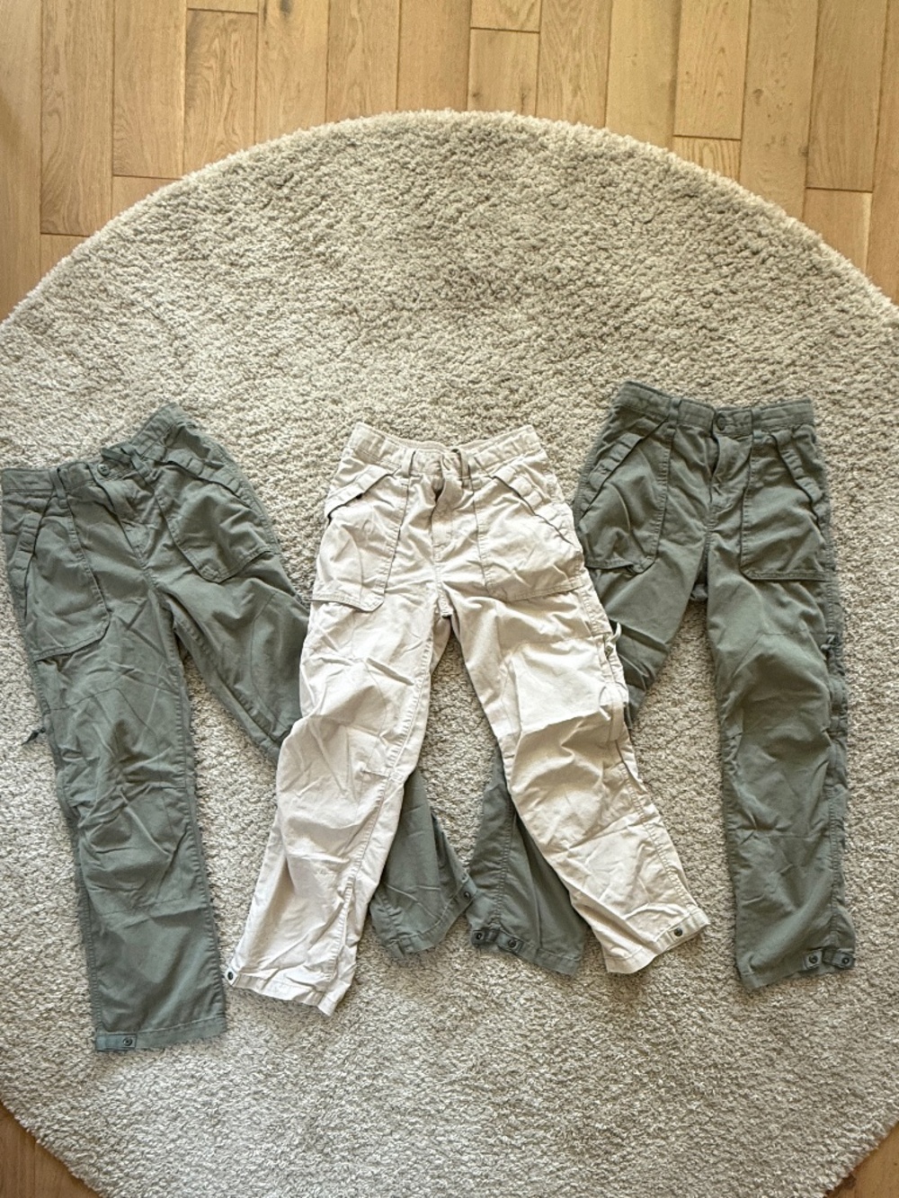 BundleGAP Kids Cargo Pants XXL 14-16 | 3 Pair Olive & Khaki